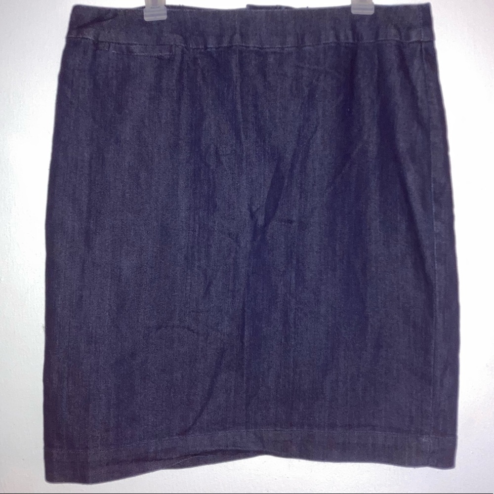 Coldwater Creek Stretch Denim Plus Skirt 16 Blue*